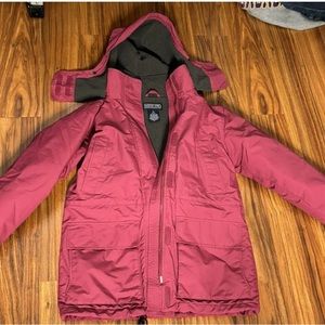 LANDS END Aircore-200 Polartec Womens Sz XS 2-4 P Fleece Lined Parka Hooded Coat